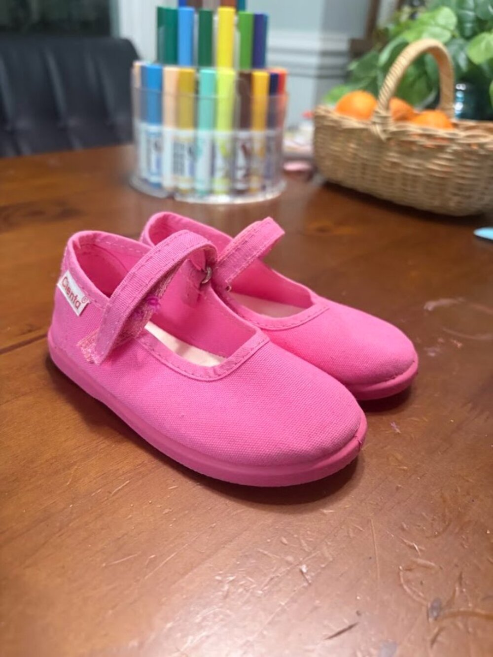 Cienta Flat Mary Jane Toddler Girls Fuchsia Pink Size 7/7.5